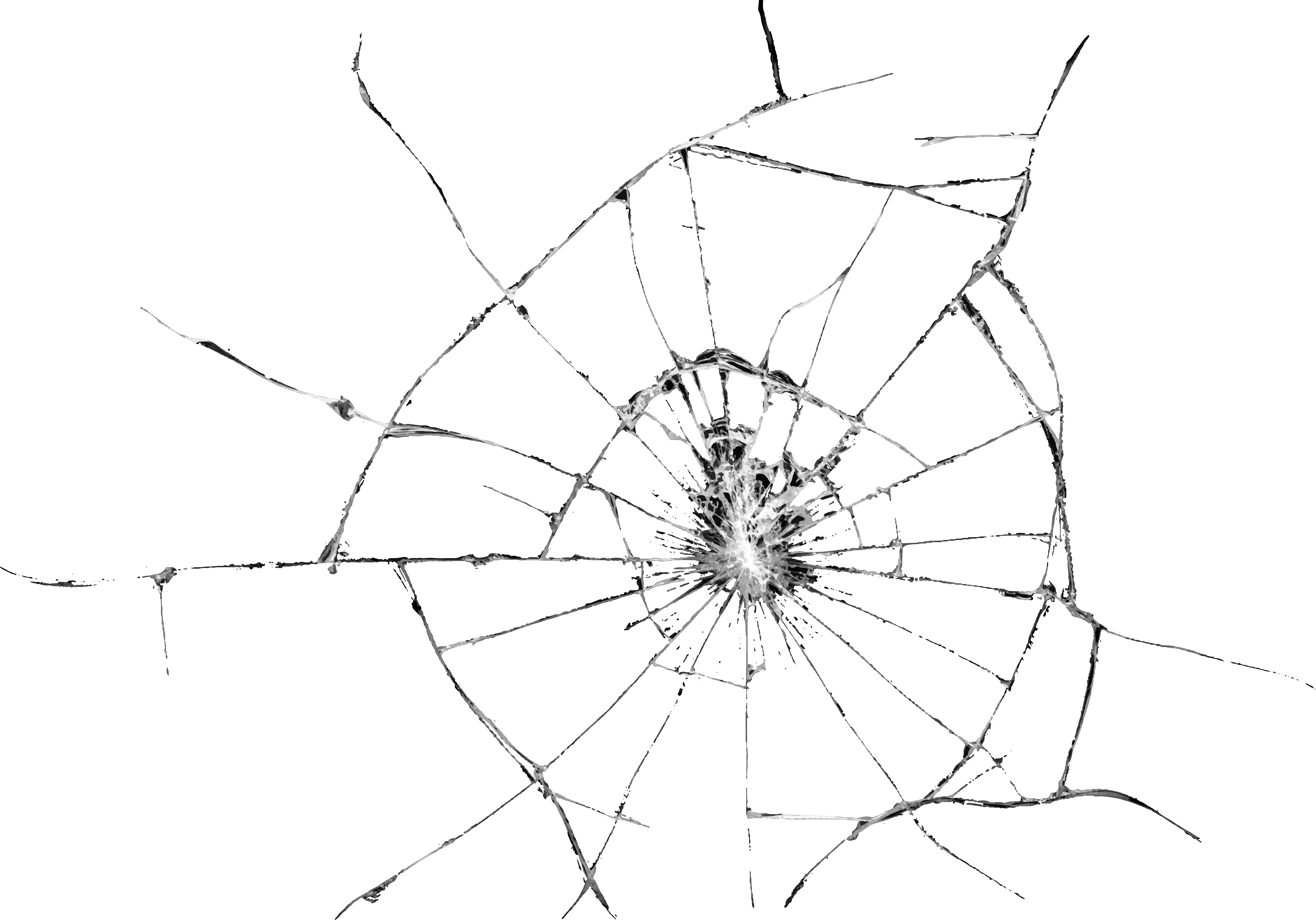 Glass Crack Png - Broked Pc Transparent Background (8000x5593), Png Download