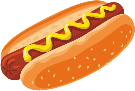 Clipart Black And White Brunch Clipart American Breakfast - Hotdog Clip Art (842x596), Png Download