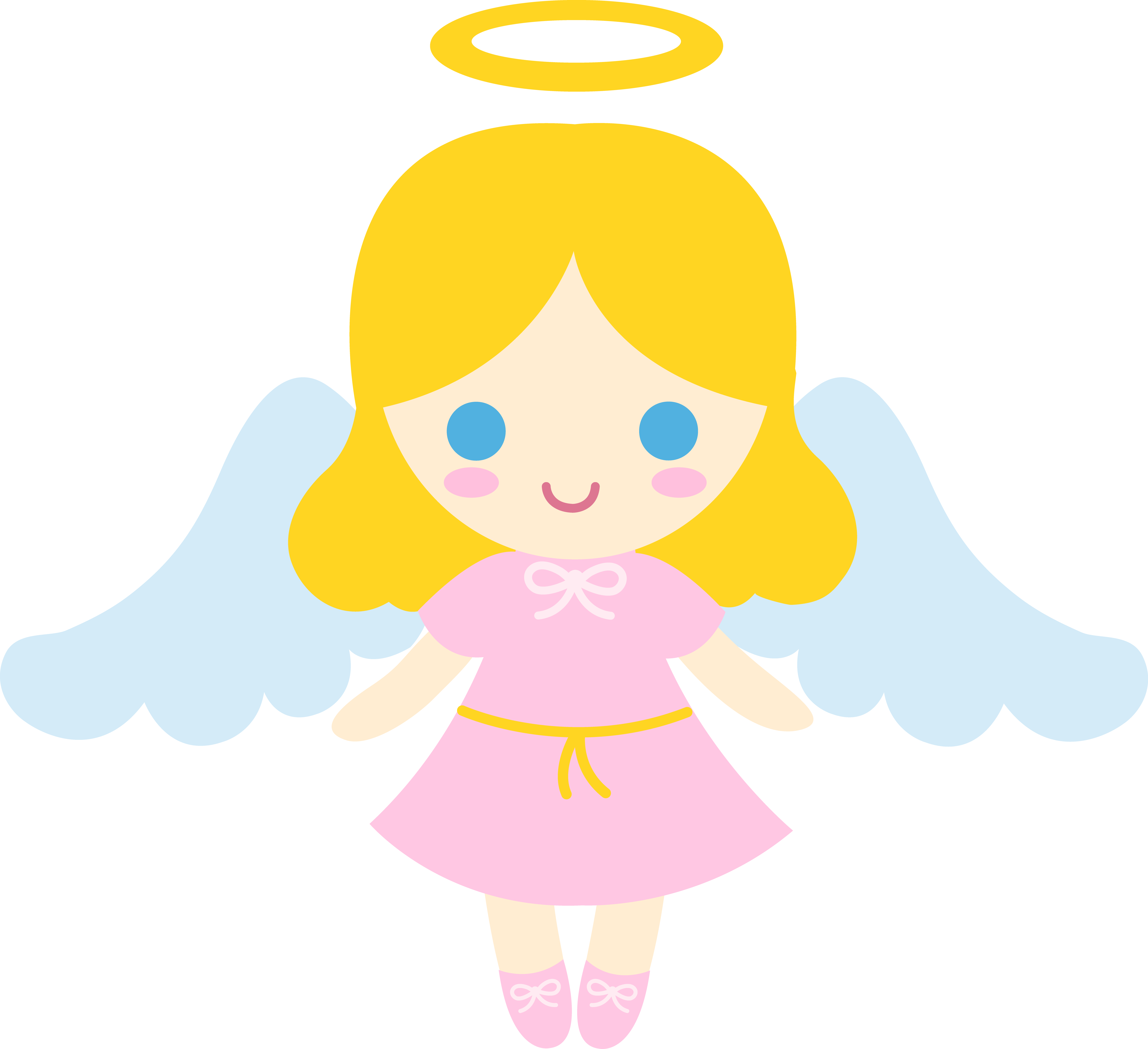 Angels Clip Art Free Image Buscar Con - Girl Angel Cartoon Clipart (550x503), Png Download