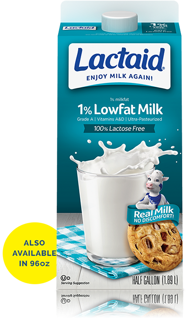 Lactaid® Lowfat 1% Milk - Lactaid Milk 1% (640x640), Png Download