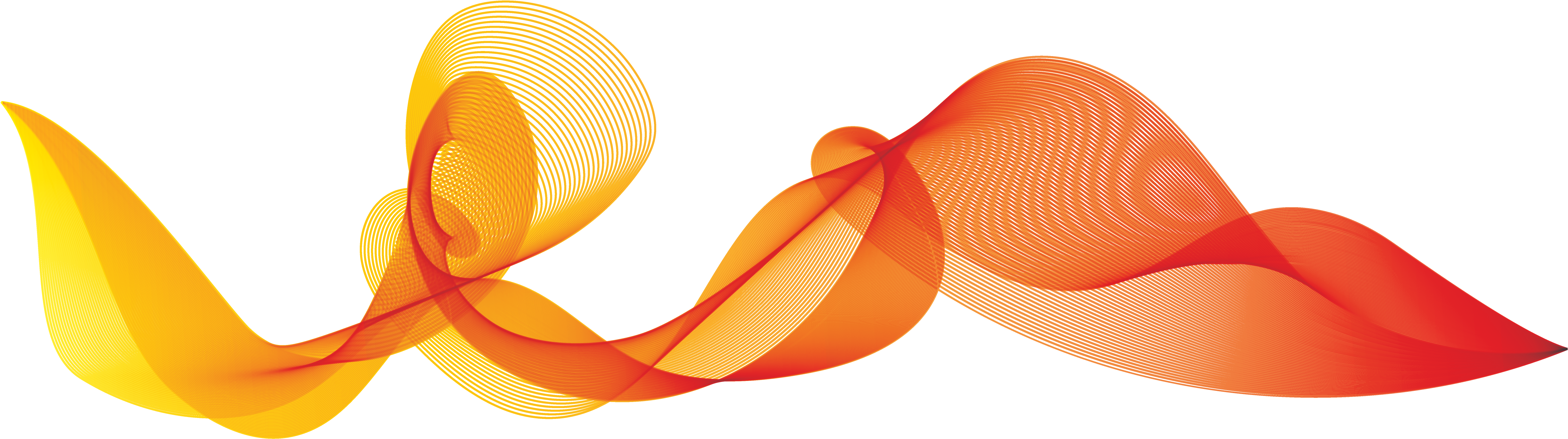 Summer Colors And Png - Orange Wave Vector Png (5000x2542), Png Download