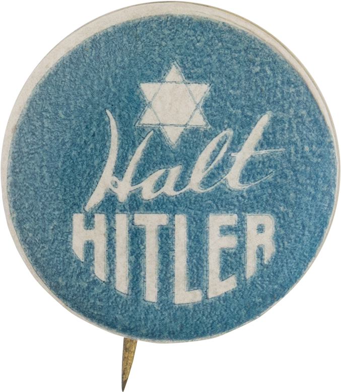 Halt Hitler Cause Button Museum - Badge (1000x1066), Png Download