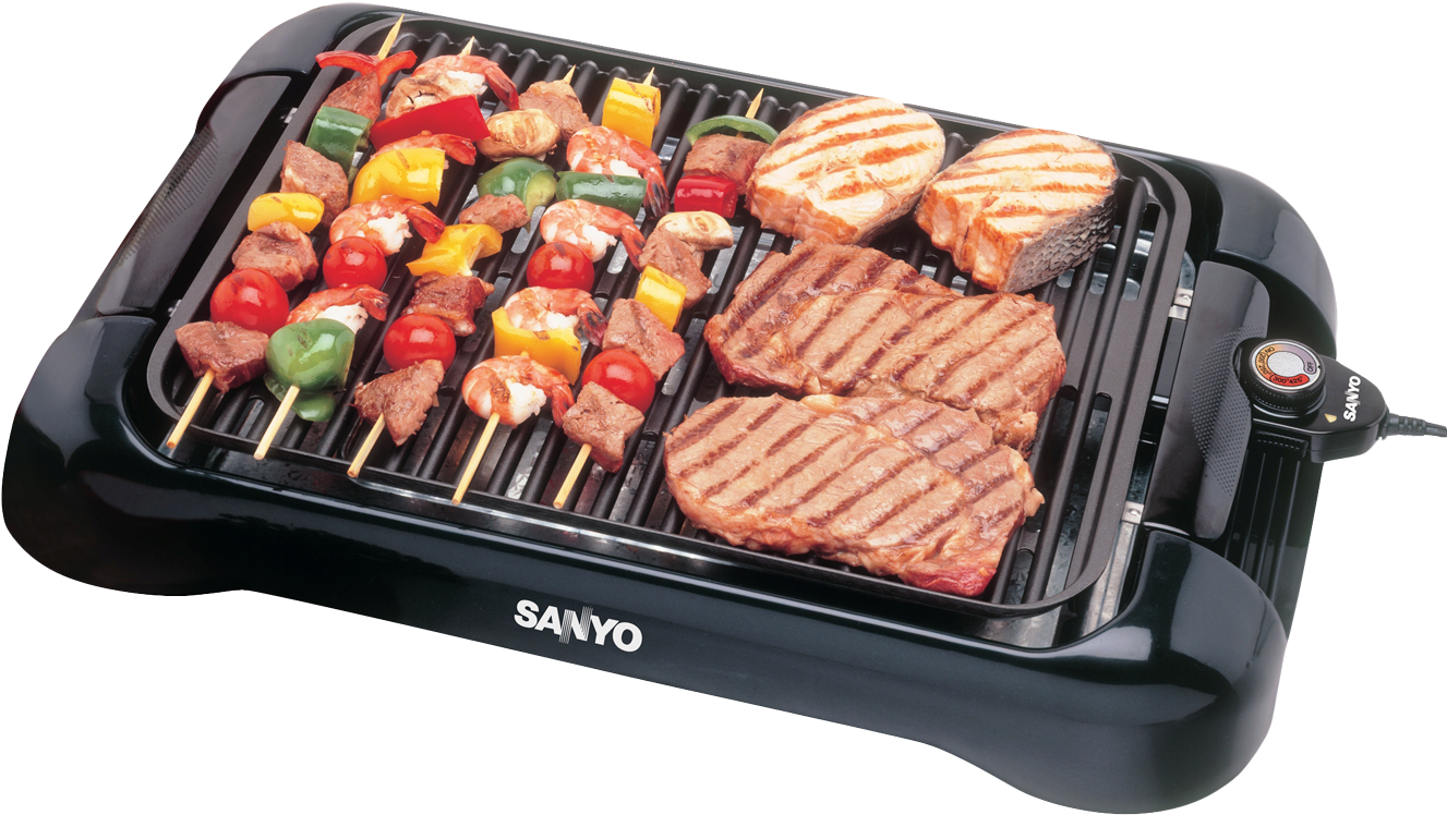 Electric Tandoor Barbecue Grill Png Image - Smart Planet Sig1 Indoor Smokeless Bbq Grill Black (1337x785), Png Download