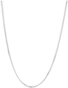 Silver Curb 22 Inch Necklace - Beach Sky (350x350), Png Download