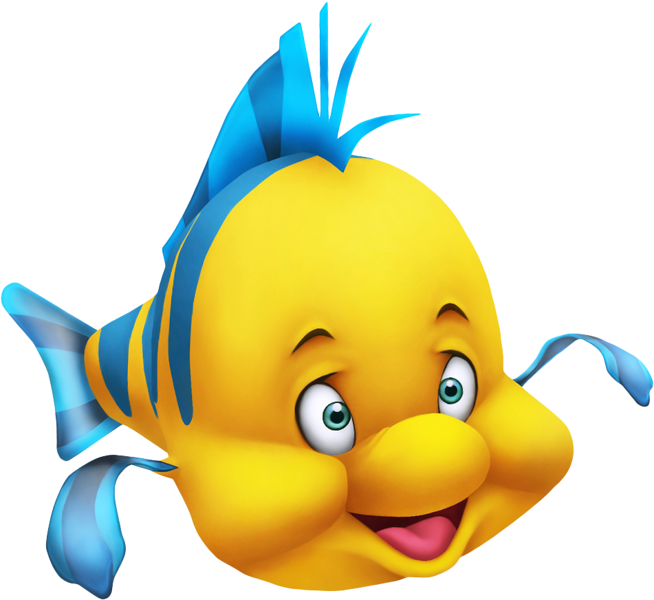Little Mermaid Flounderpng Clipart Picture - Little Mermaid Clip Art Png (997x926), Png Download