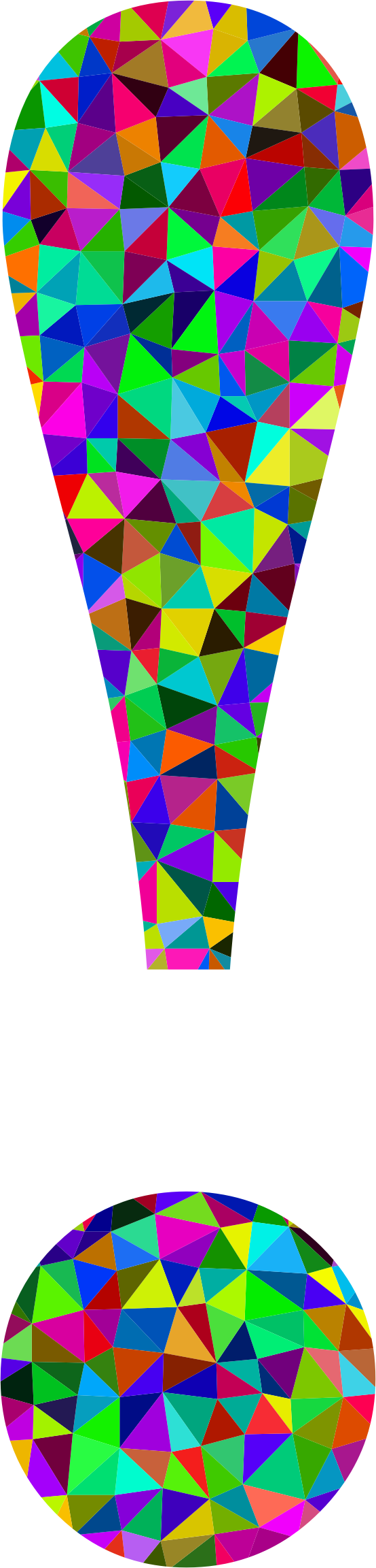 This Free Icons Png Design Of Low Poly Prismatic Exclamation (554x2304), Png Download