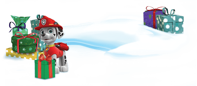 Marshall Christmas - Paw Patrol Marshall Christmas (668x292), Png Download