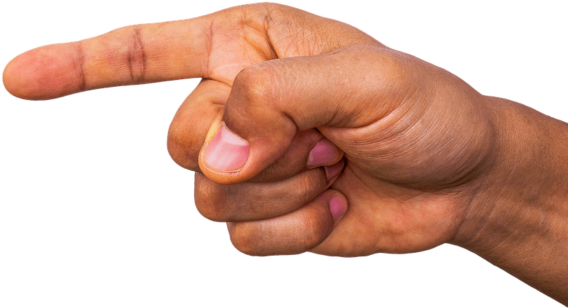 Finger Pointing Left - Pointing Finger (960x720), Png Download