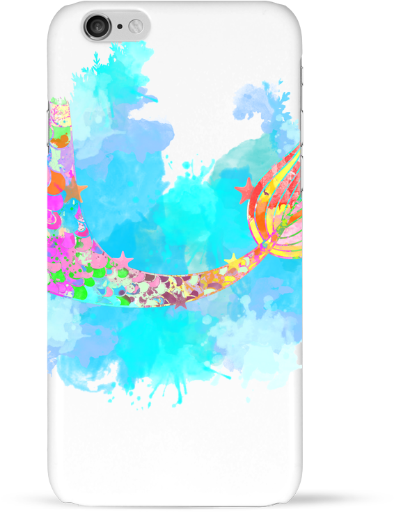 Coque 3d Iphone 6 Watercolor Mermaid Par Pinkglitter - Iphone 7 (690x850), Png Download