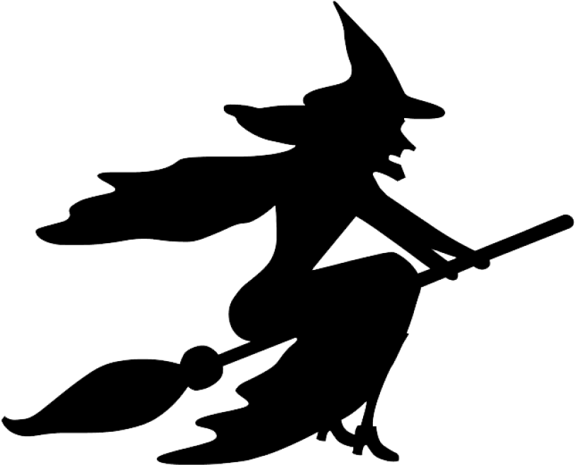 Free Png Witch Png Images Transparent - Retro Vintage Halloween Art (850x727), Png Download