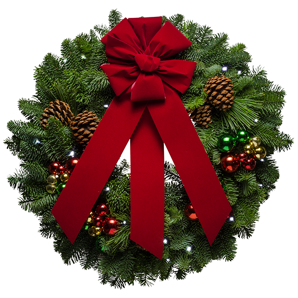 Free Icons Png - Christmas Wreath (600x600), Png Download