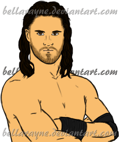 Clipart Freeuse Stock Wwe Drawing Seth Rollins - Seth Rollins Friends Drawing (402x479), Png Download