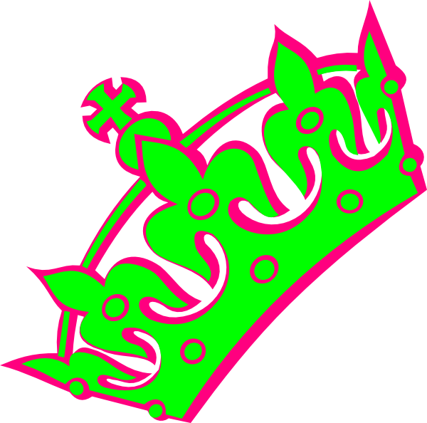 Pink Haley Tiara Princess Clip Art - Pink And Green Tiara (600x594), Png Download
