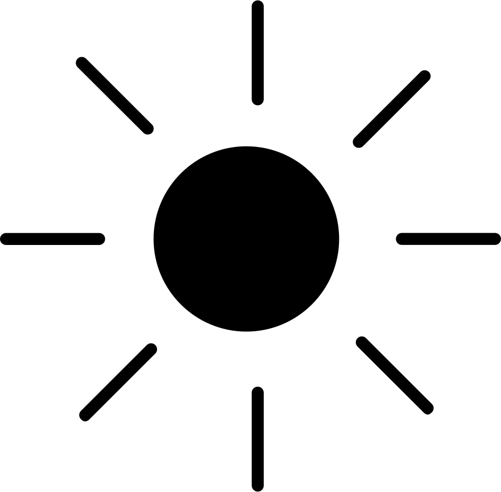 Shining Sun With Rays Comments - Silueta De Sol Png (980x964), Png Download