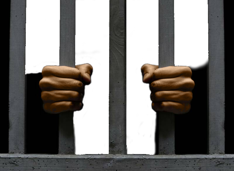 Prison Bars Transparent Background - Guy In A Prison (800x585), Png Download