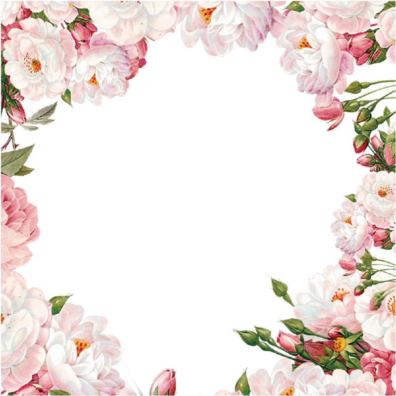 Beautiful Flower Borders, Flower Borders, Hand-painted - Floral Border No Watermark (360x360), Png Download