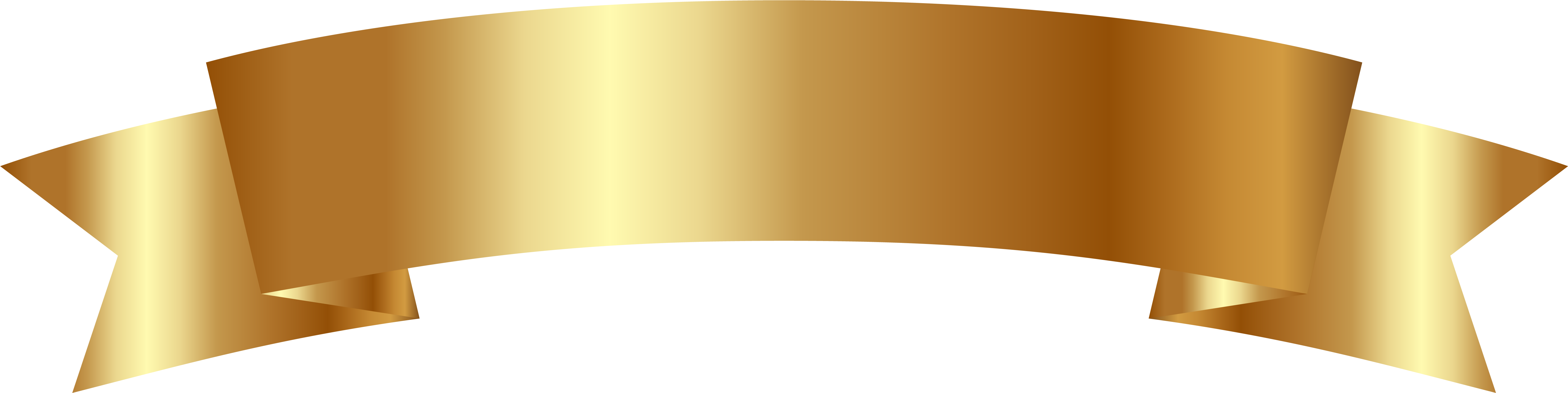 Clipart Image Gallery Yopriceville - Vector Gold Ribbon Png (6098x1639), Png Download