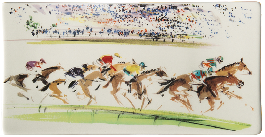 Letter Tray - Gien Cavaliers Trinket Dish (869x460), Png Download