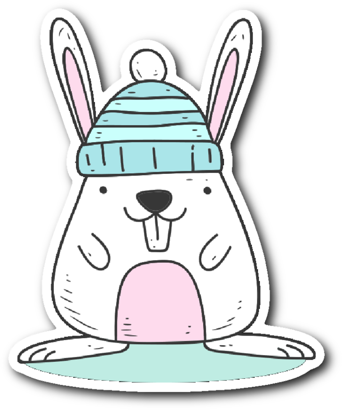 Cute Animals In Winter Clothes - Clothing (1000x1000), Png Download