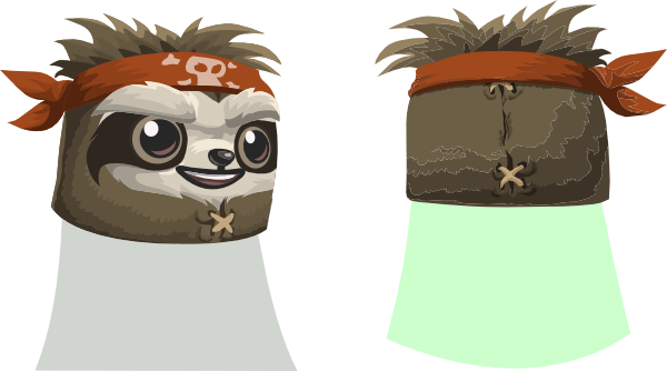 How To Set Use Glitchamaphone Sloth Mask Svg Vector (600x334), Png Download