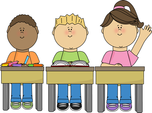 Students At School Clip Art - Students Clipart (500x371), Png Download