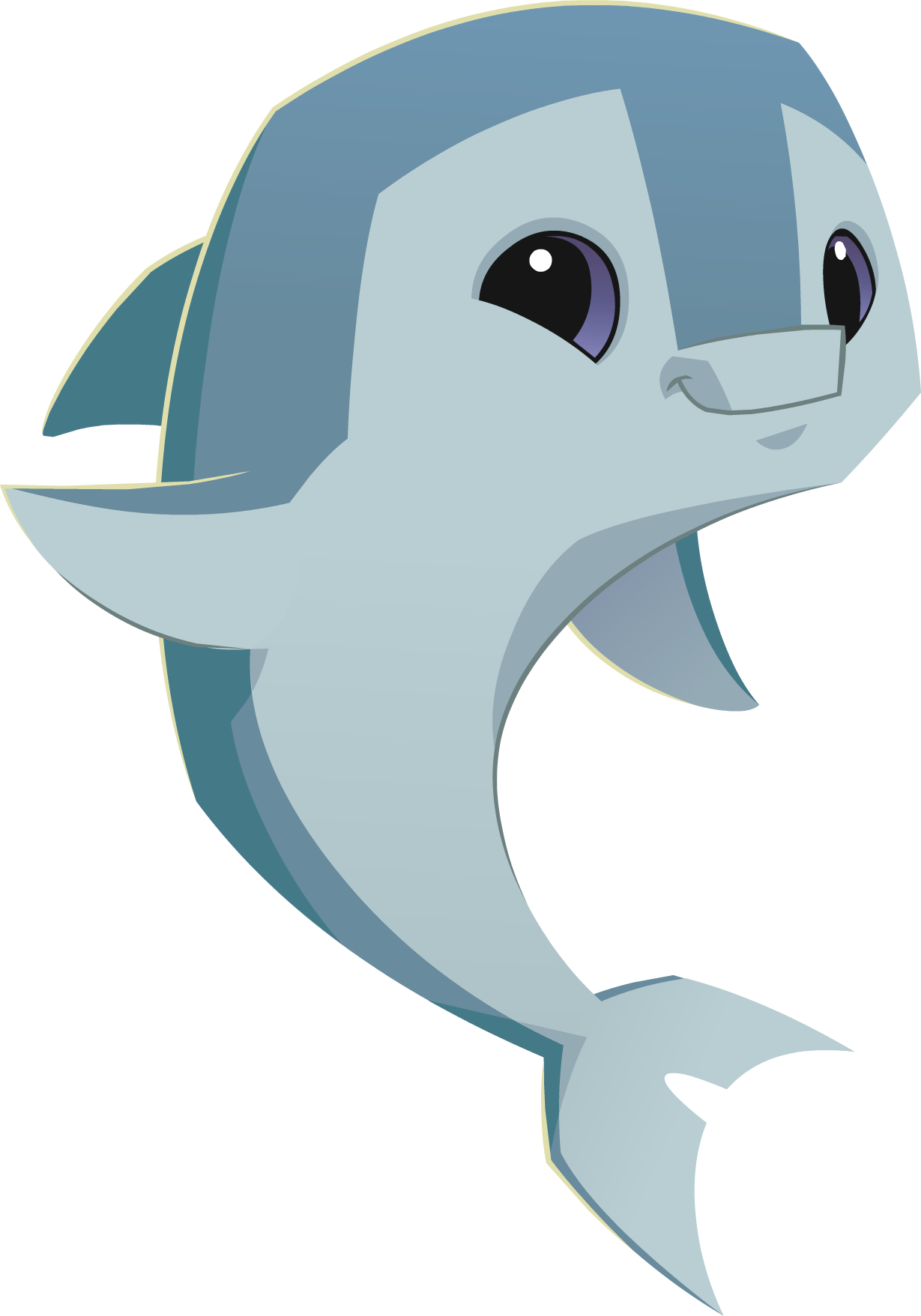 Renovated Art Dolphin - Blue Dolphins Animal Jam (1229x1757), Png Download