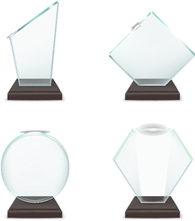 Collection Vector Illustration Of Modern Glass Trophies, - Modern Glass Trophies Png (360x360), Png Download