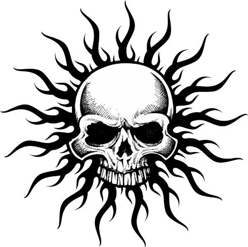 Skull Tattoo Png (500x496), Png Download