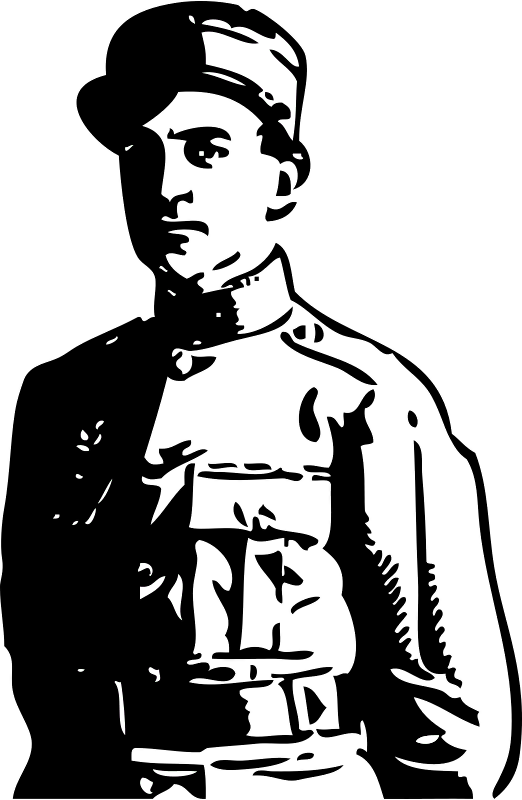 This Graphics Is The Officers Of World War I About - World War 1 Soldier Clipart (522x800), Png Download