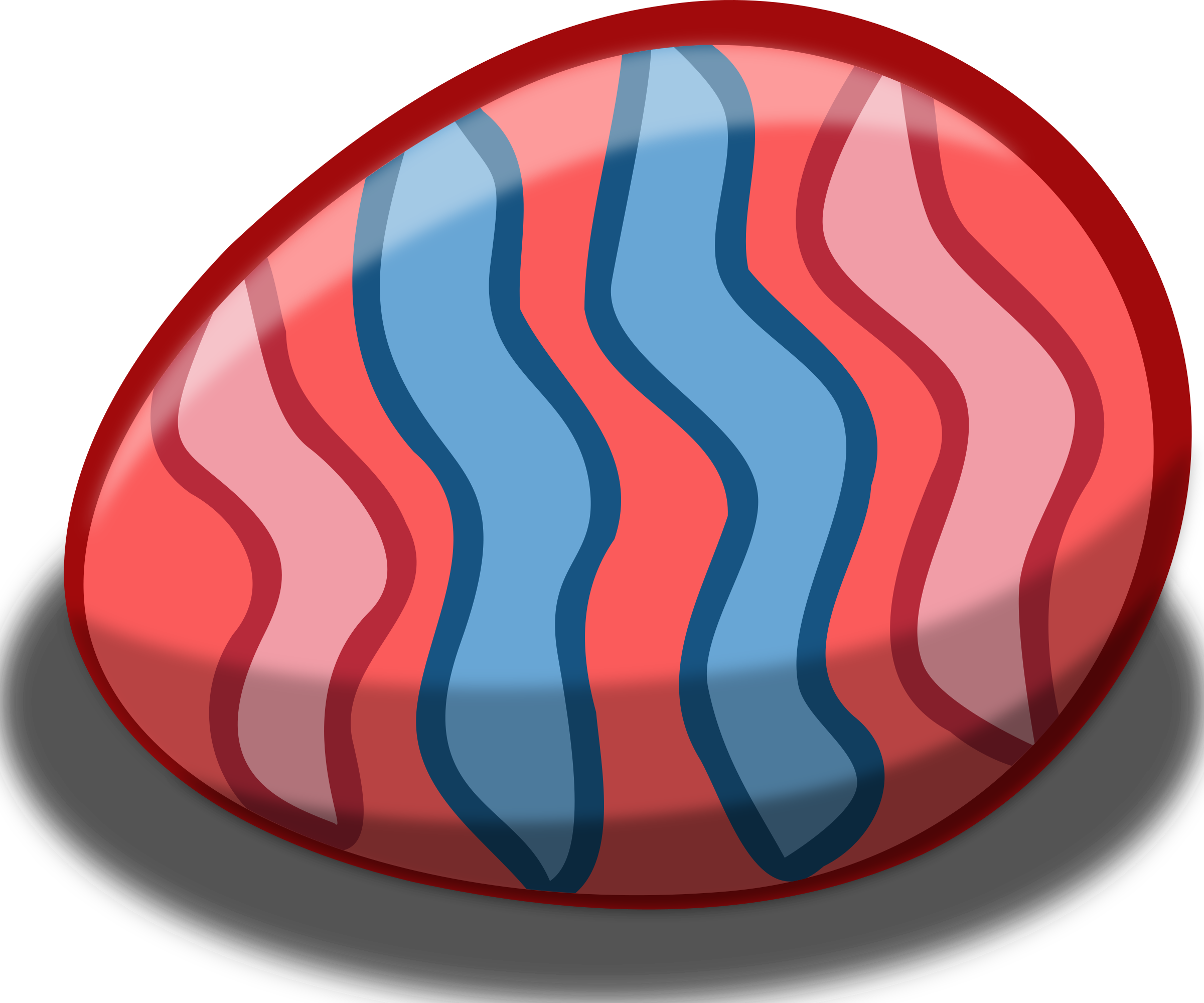 Big Image - Easter Egg Red And Blue (2400x1999), Png Download