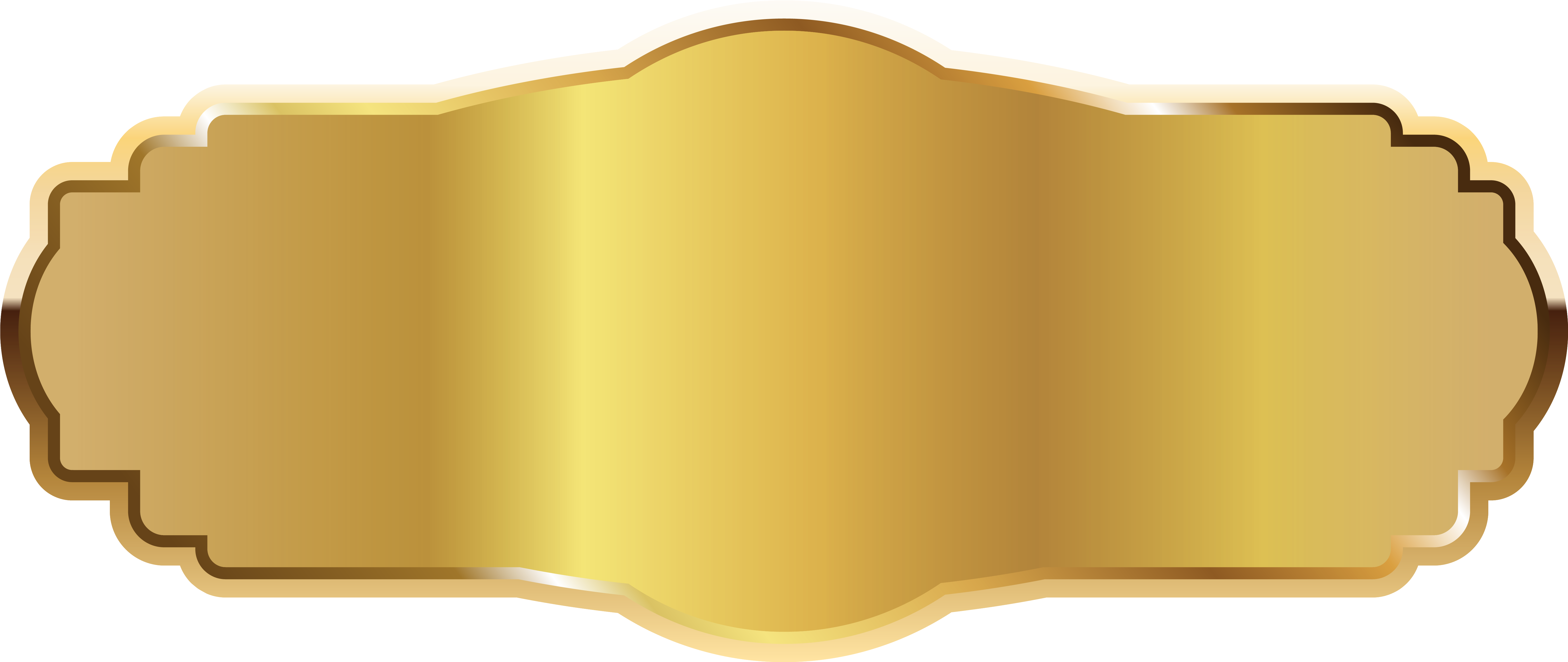 Gold Label Png Clipart Image - Gold Labels (6210x2626), Png Download