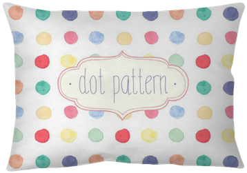 Vector Watercolor Seamless Dot Pattern - Cushion (400x400), Png Download