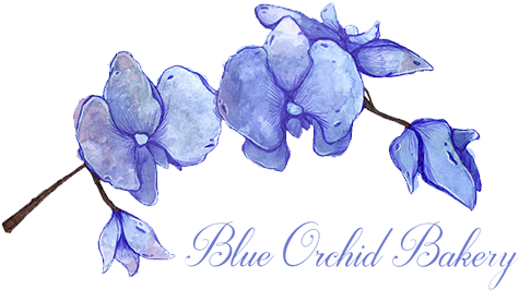 Blue Orchid Bakery Wedding Cakes, Cupcakes, Birthday - Tea (484x281), Png Download