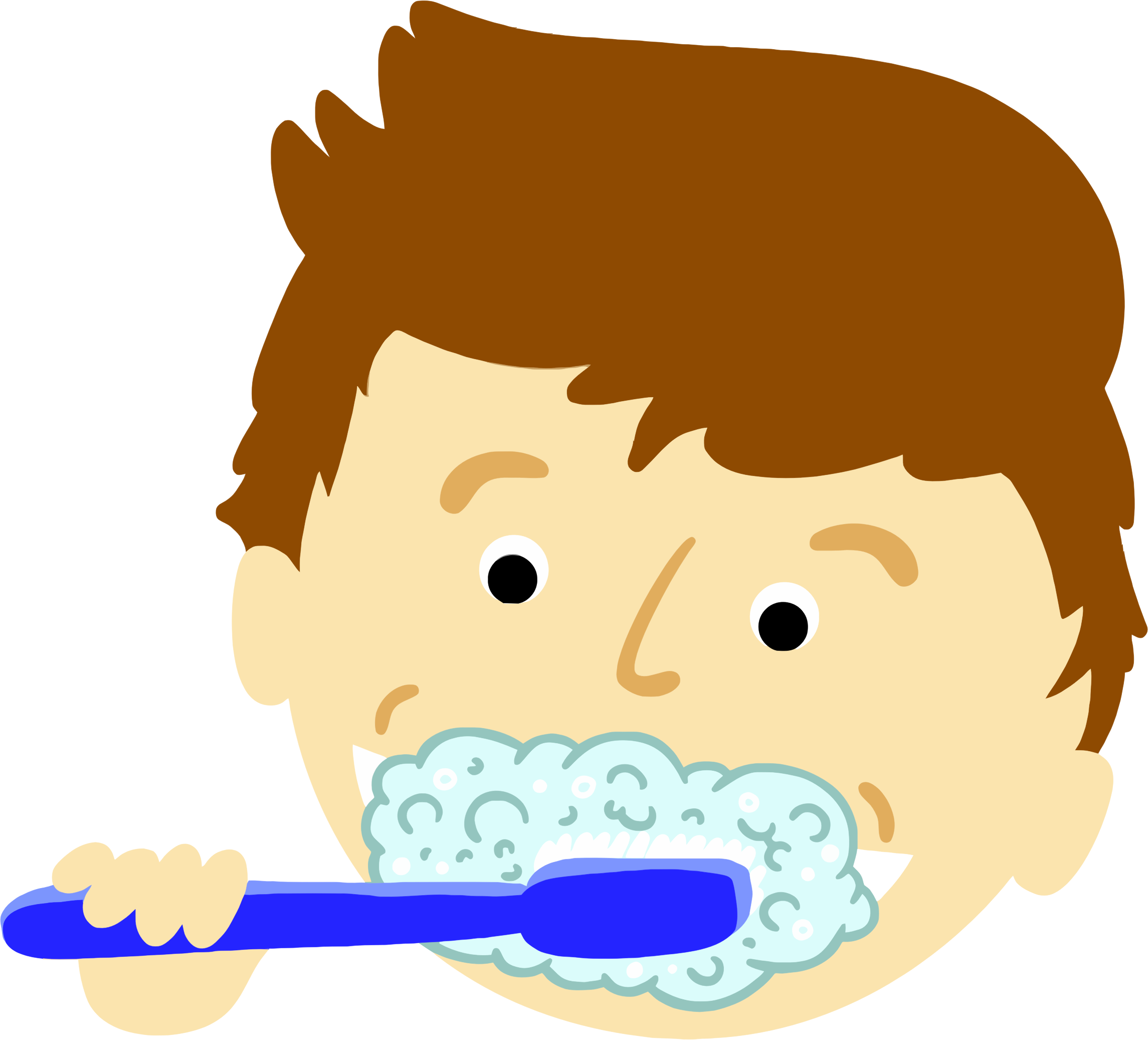 Brush Teeth Png (2290x2074), Png Download