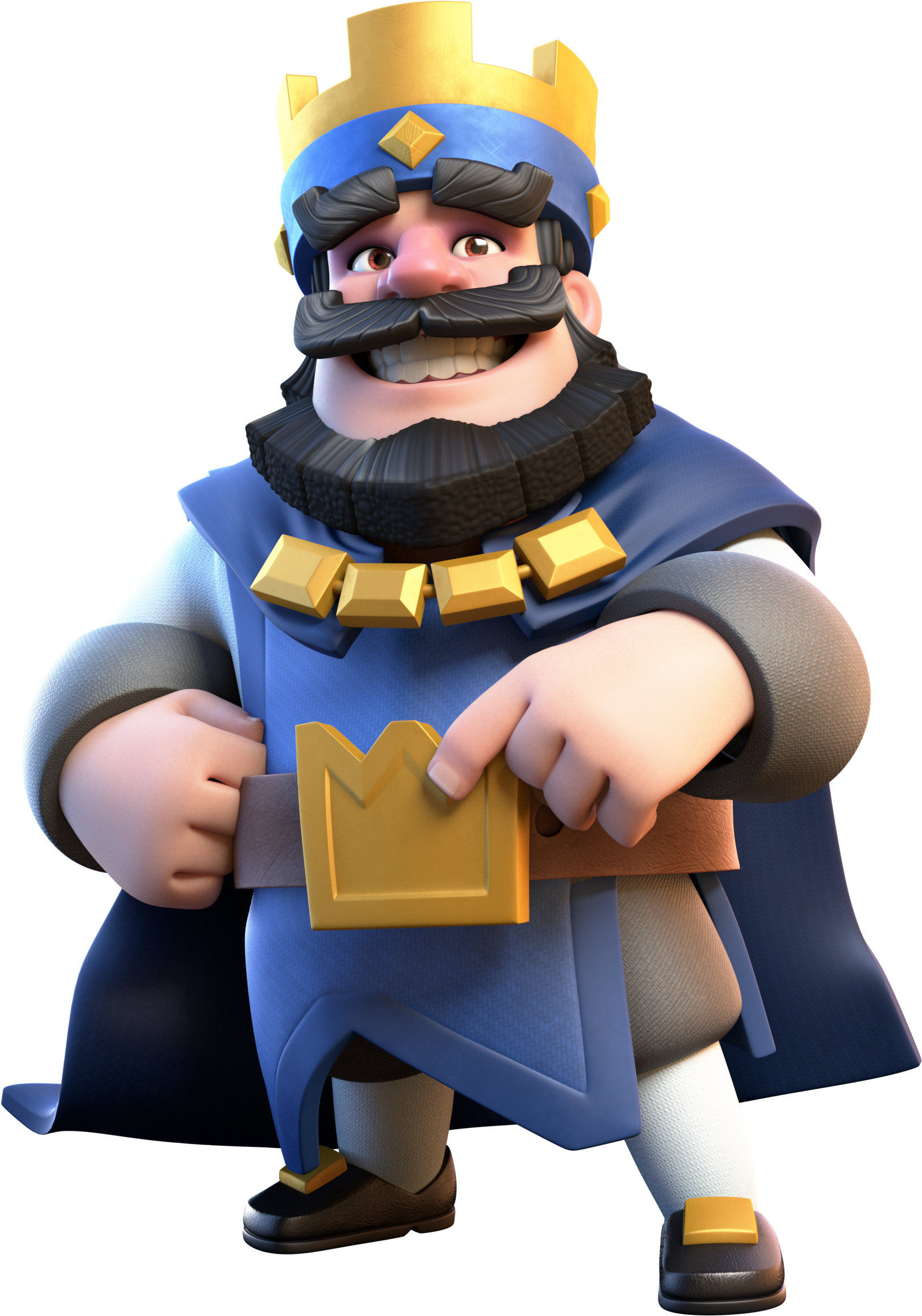 Blue King - Clash Royale Rey Azul (1760x2456), Png Download