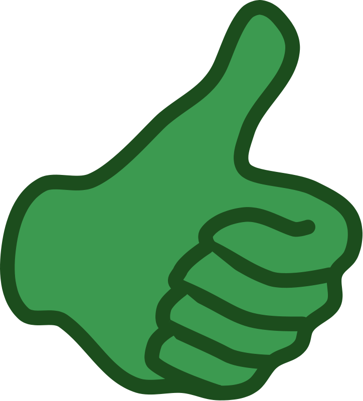 Thumbs Up Png - Green Thumbs Up Png (724x800), Png Download