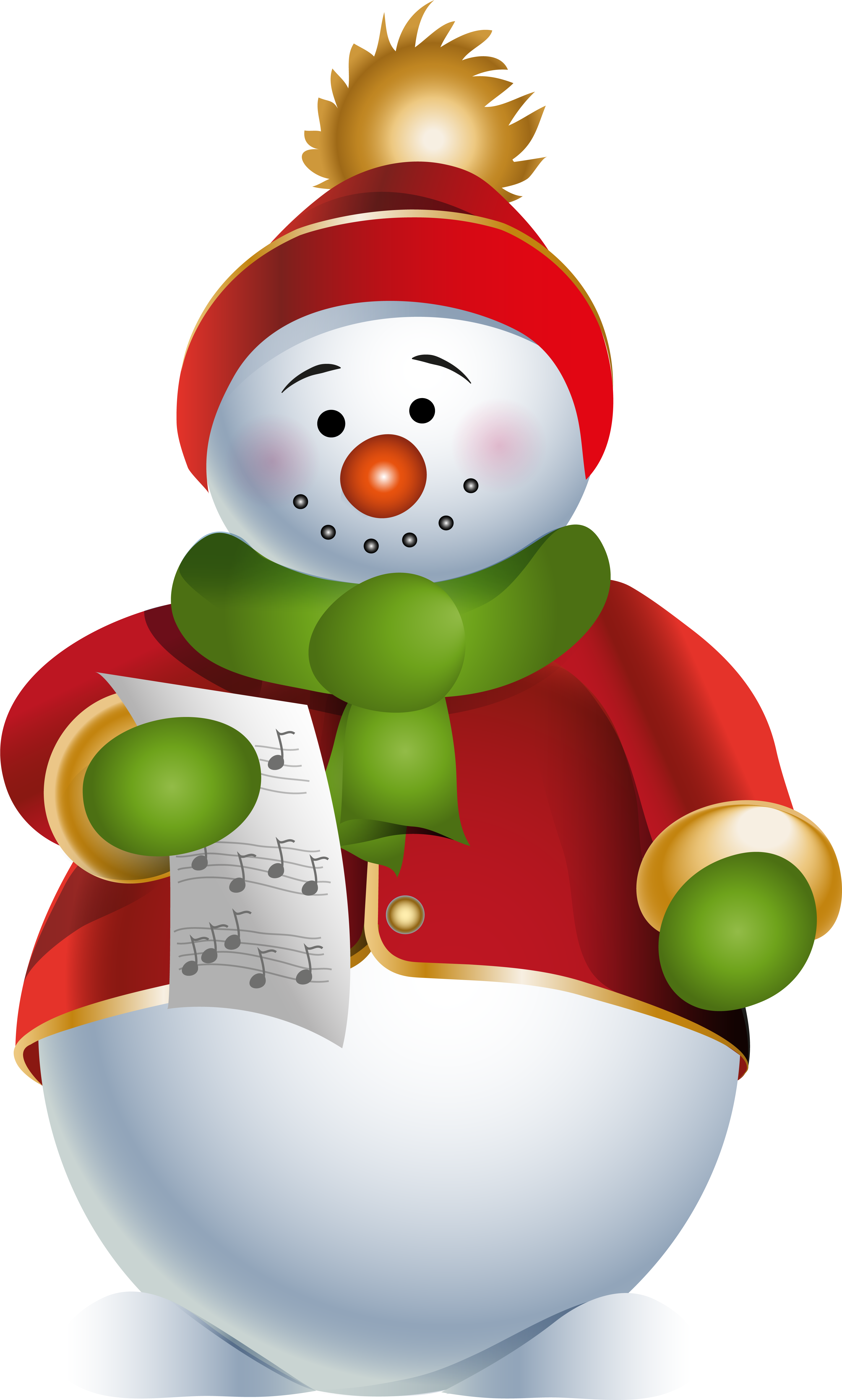 Christmas Snowman Transparent Clipart (3882x6364), Png Download