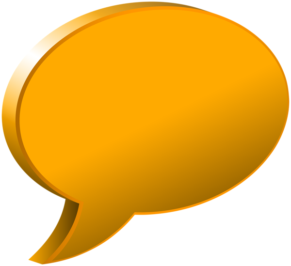 Speech Bubble Orange Transparent Png Image (600x549), Png Download