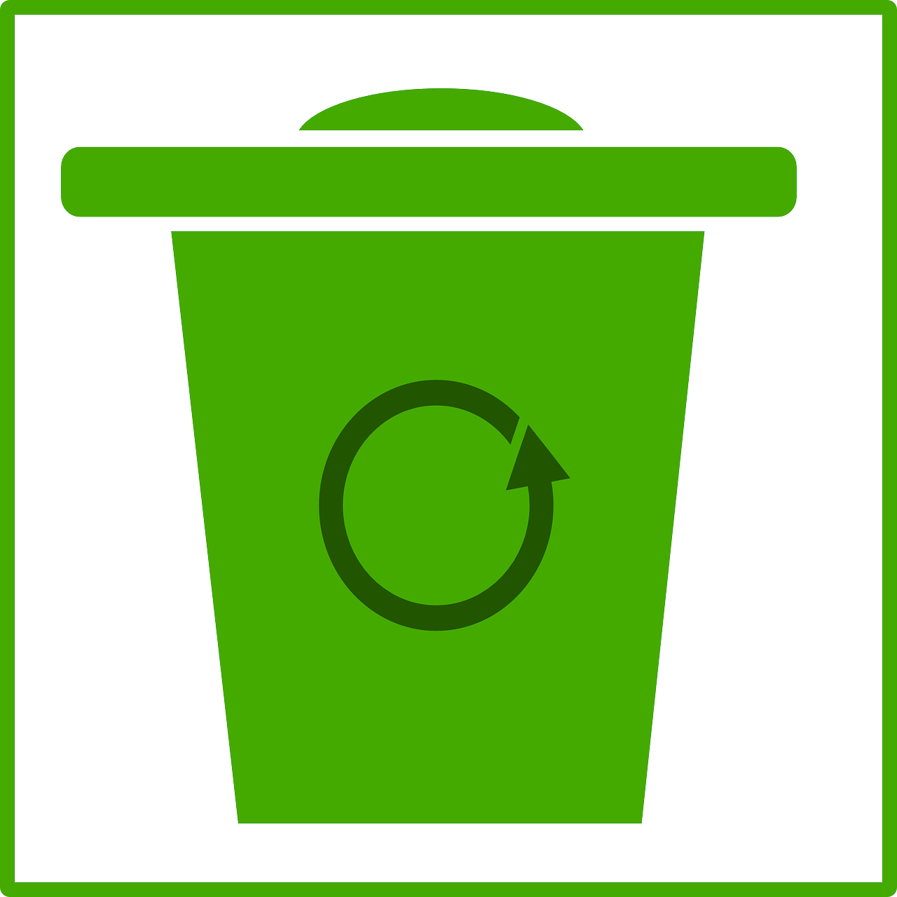 Eco Green Trash Can Icons Recycle Trash Vector Png (800x800), Png