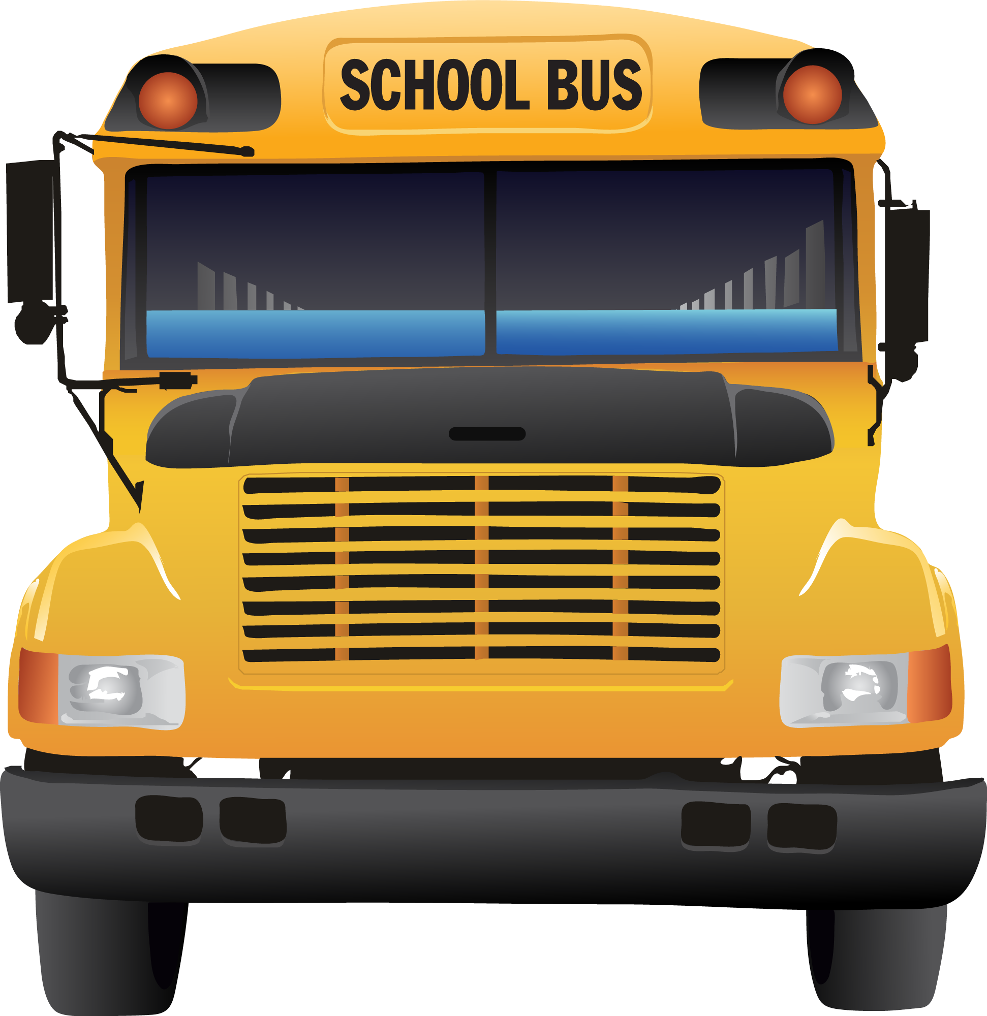 School Bus From Clipart Collection Version - School Bus Free Png (1942x2000), Png Download