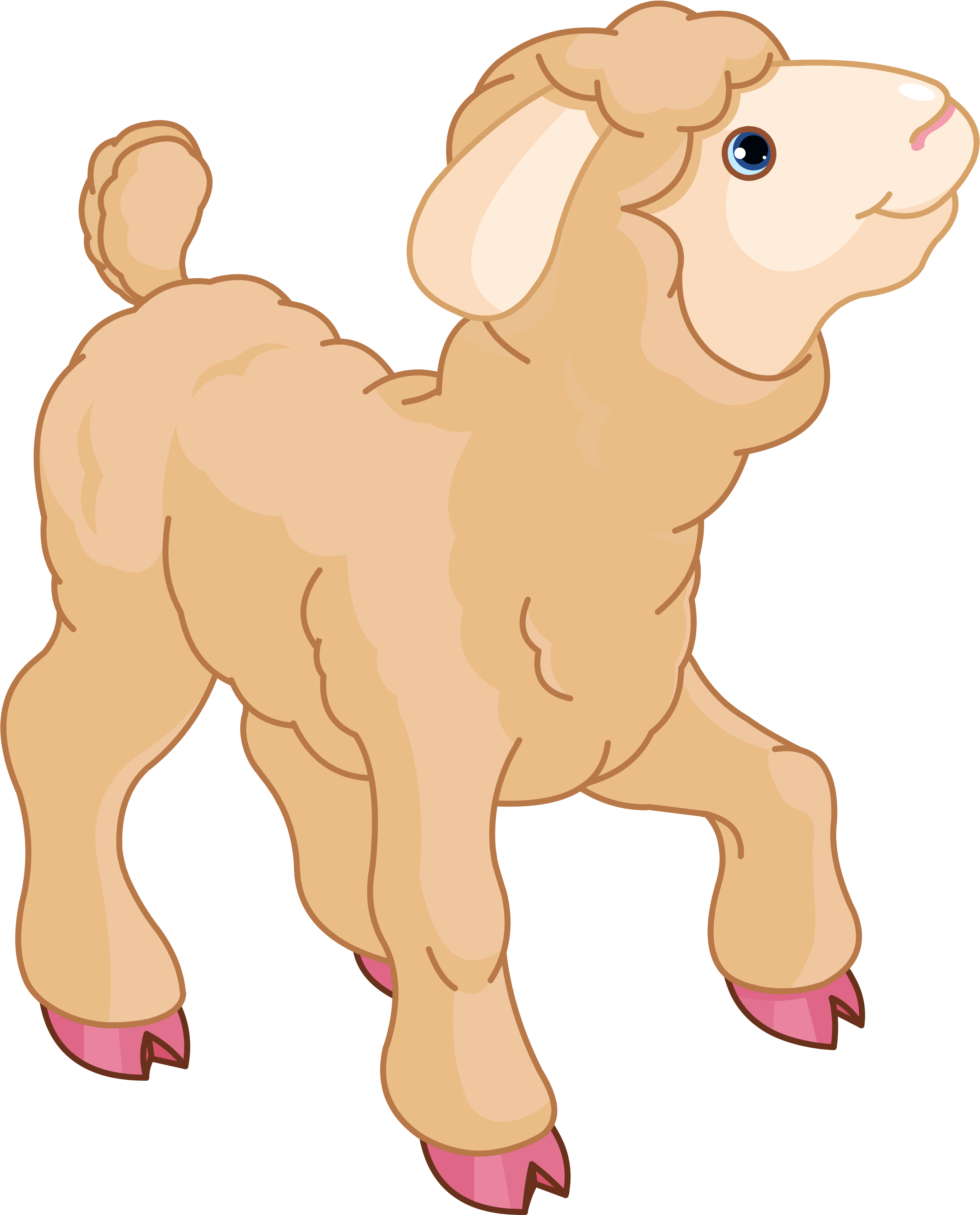 Lamb Clipart Watercolor - Mary Had A Little Lamb Png (2970x3603), Png Download