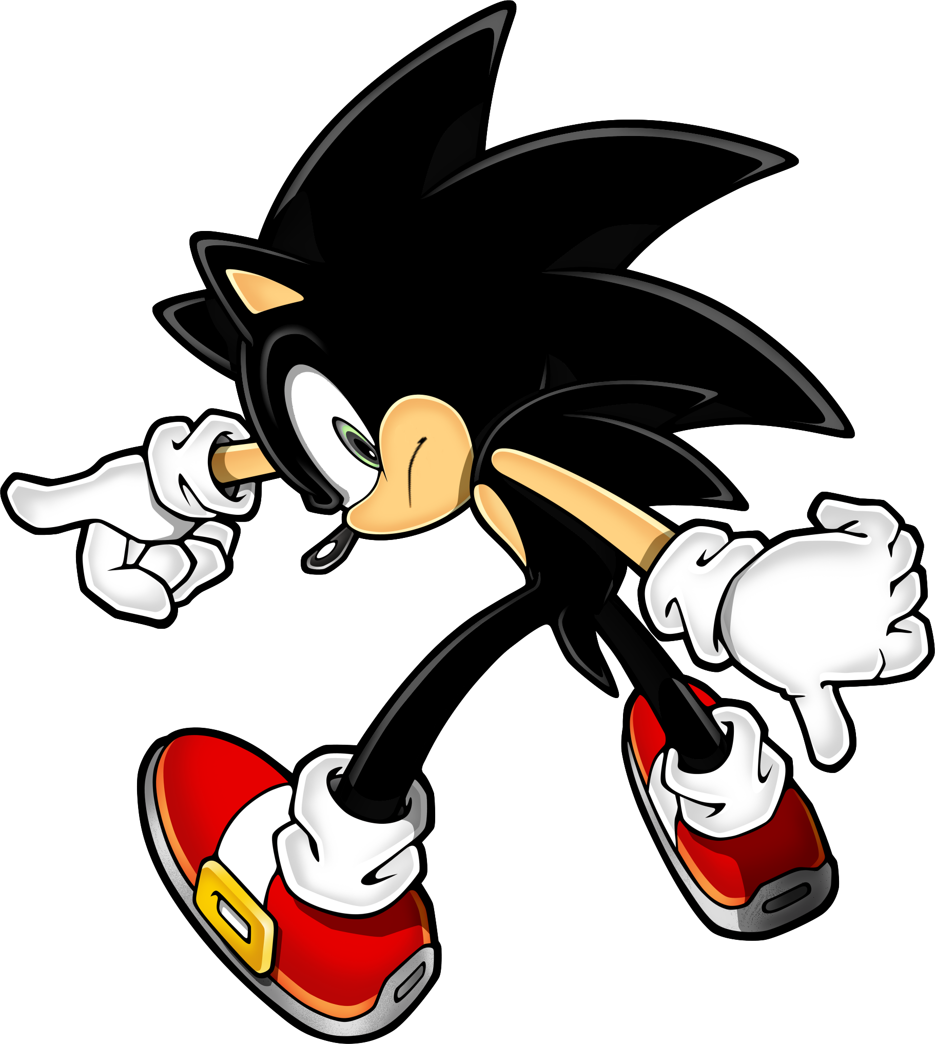 Sonic The Hedgehog Transparent Image - Black Hedgehog Sonic (1822x2034), Png Download