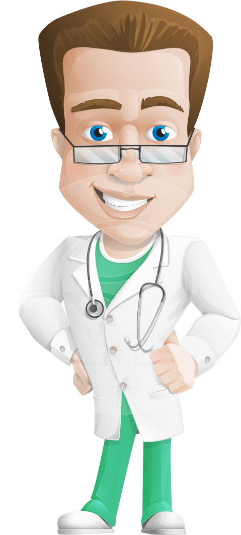Vector Competent Male Doctor Character - Les Protides Cours (744x1060), Png Download