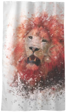 Löwekopf Aquarell (400x400), Png Download