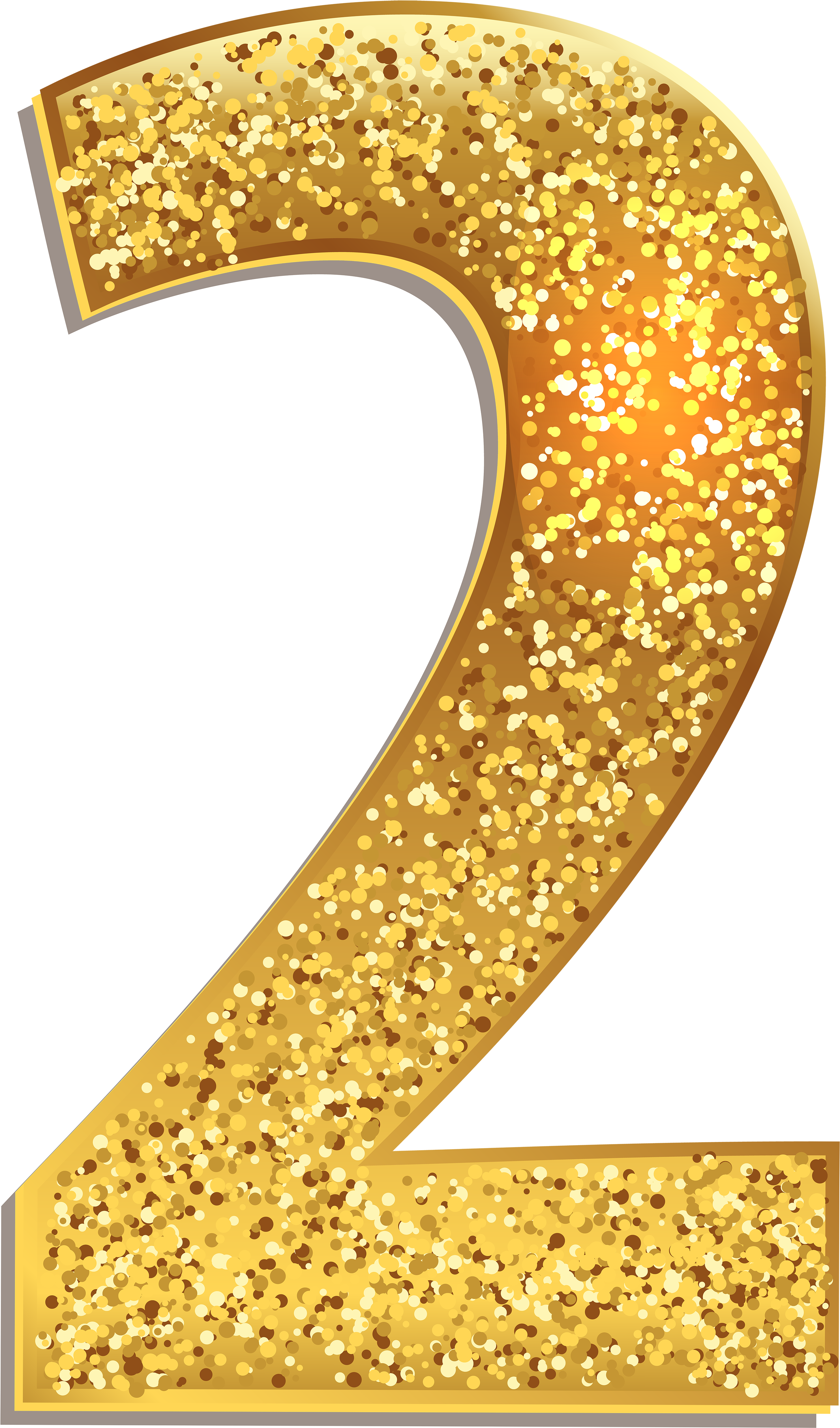Svg Library Stock Number Two Shining Png Clip Art Image - Gold Glitter Number 1 Png (3033x5000), Png Download