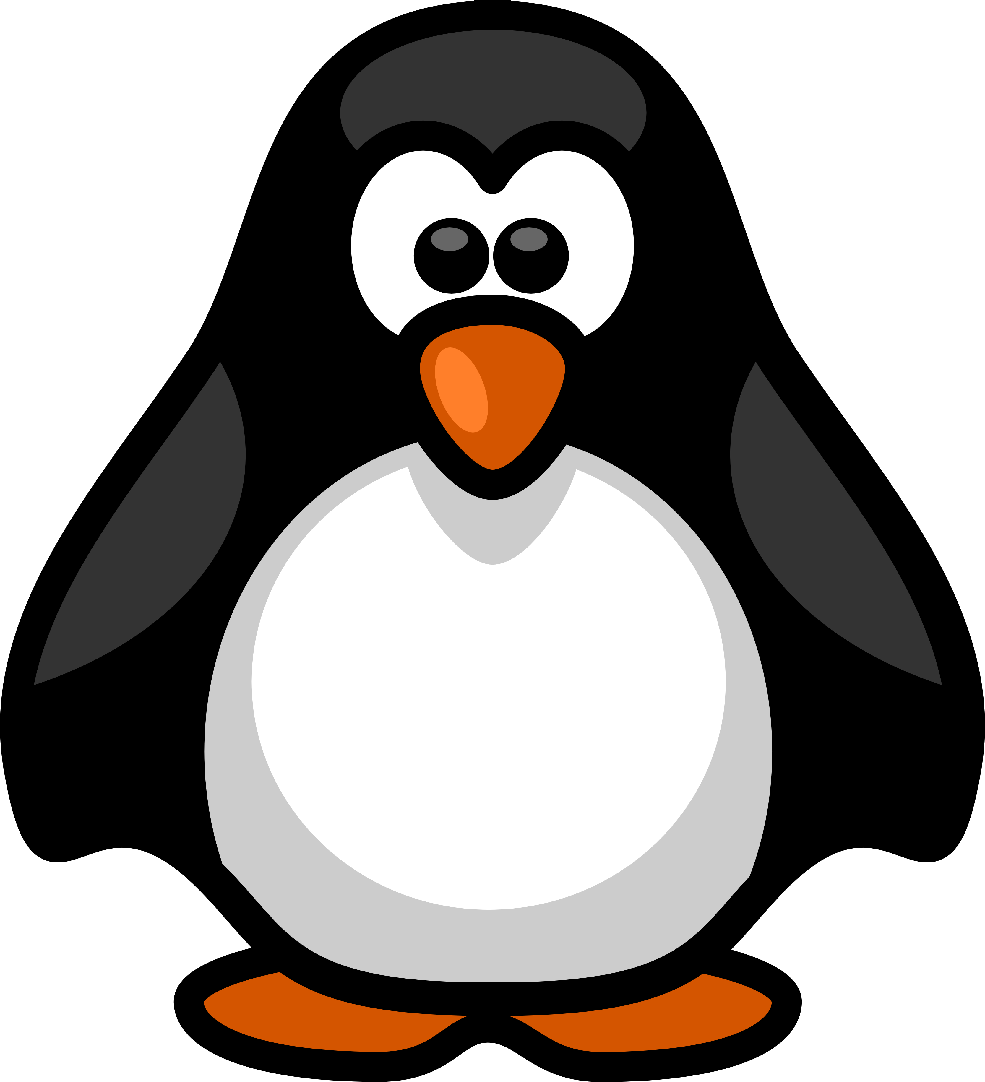 Penguin Clip Art Christmas - Cute Penguin Clip Art (3333x3662), Png Download
