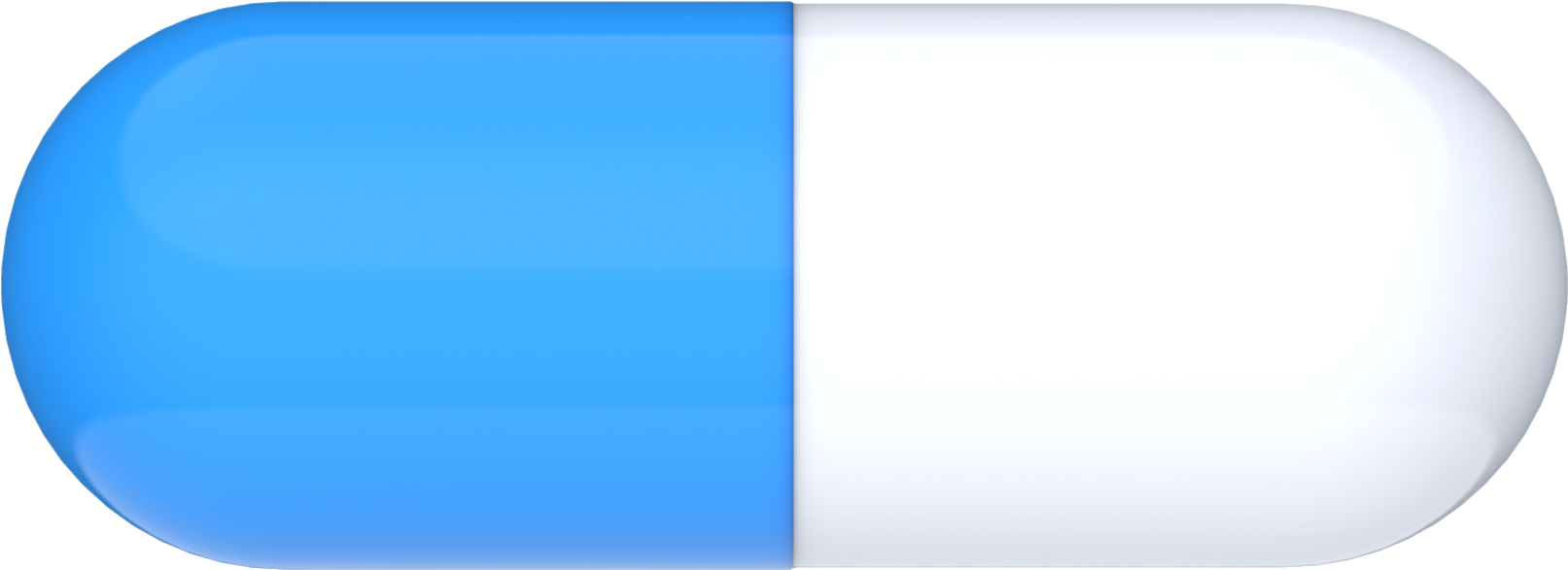 Free 3d Pill [png - Electric Blue (1800x800), Png Download