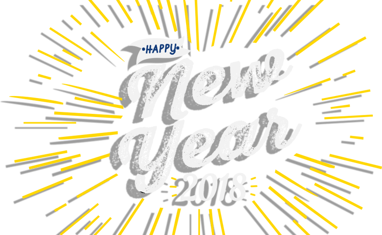 Happy New Year 2018 Banner 0001 Layer 2 - Graphic Design (747x460), Png Download