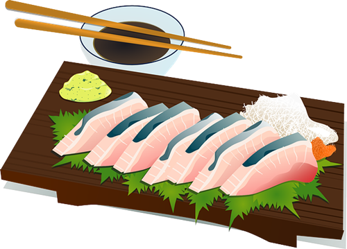 Png Sushi Clip Art - Sashimi Clipart (500x359), Png Download