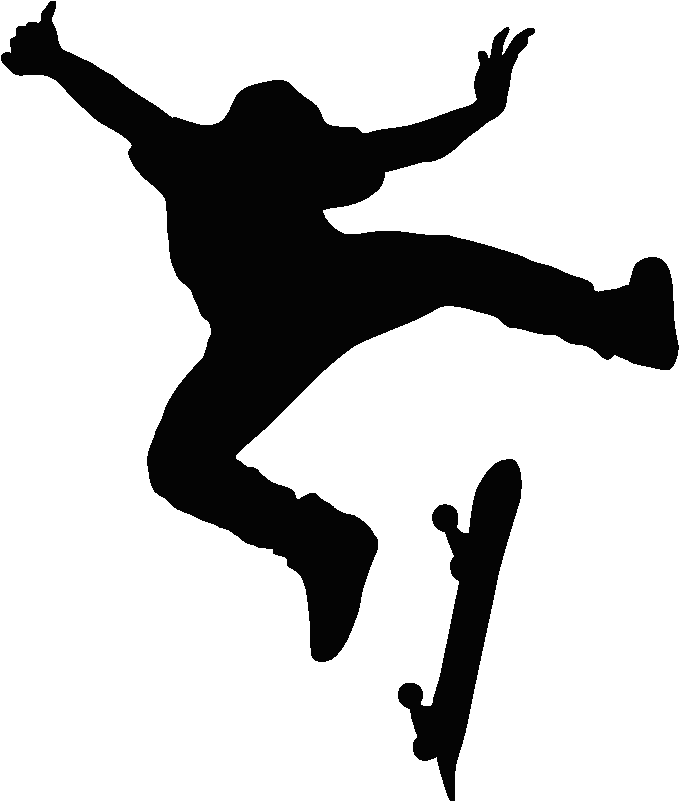 Skateboard Png Image Transparent - Skateboard Silhouette Png (800x800), Png Download